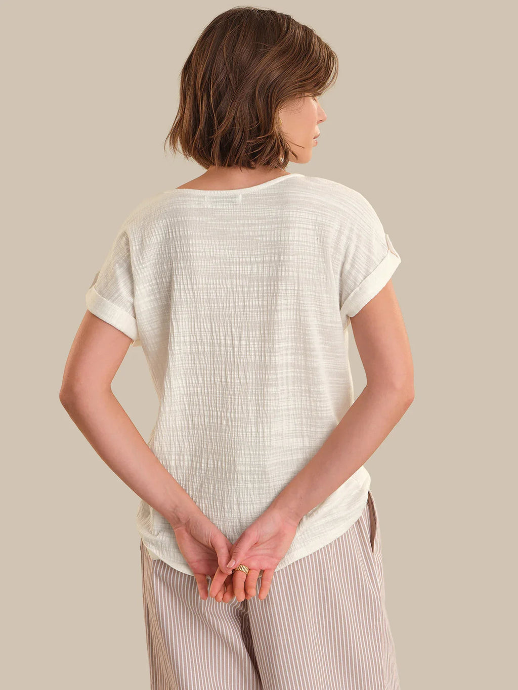 Drop Shoulder Knit Top