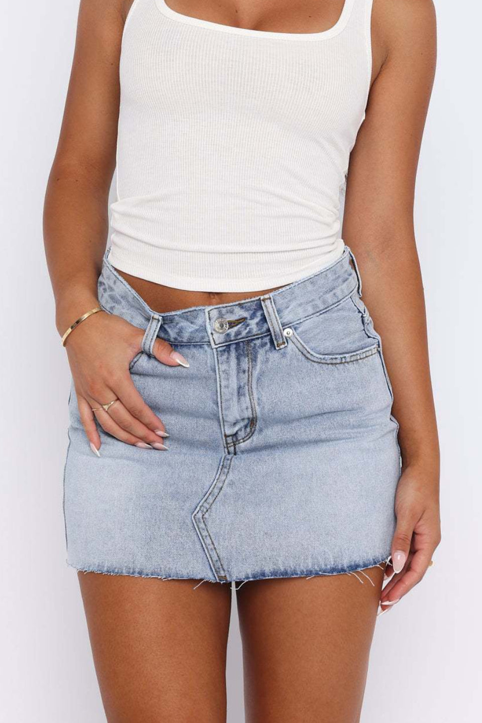 Downtown Denim Mini Skirt